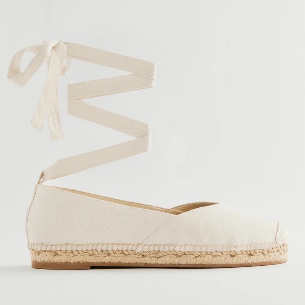 Reformation Iona Flat Espadrilles | Optional Laces | Size 8 - Picture 2 of 8